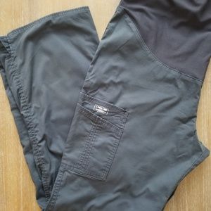 Gray maternity cargo scrub pants size Medium